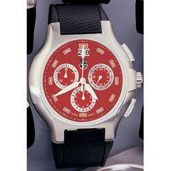 Silver Chrono Series, Red Dial, Polyurethane Strapsilver 