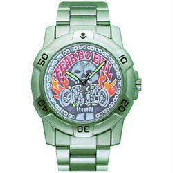 Sport Watch, Chrome, Embossed, Fear No Evil, Metal Bandsport 