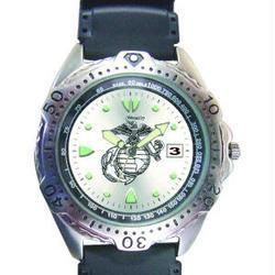 Sport Watch, Rugged, Chrome, Marine, Silver Face, Rubber Bdsport 