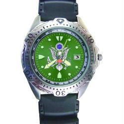 Sport Watch, Rugged, Chrome, US Army, Green Facesport 