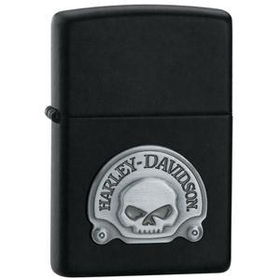 Black Matte, Harley Davidson Skull Emblemblack 