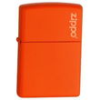 Orange Matte, Zippo Logo