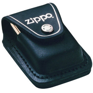 Leather Lighter Pouch w/Loop, Blackleather 