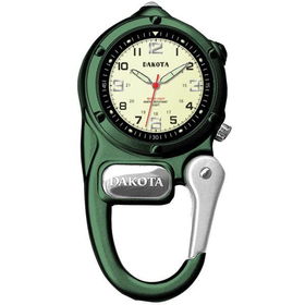 Mini Clip Microlight, Cream Military Dial, Green Caseclip 