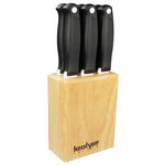 9900 Series, Steak Knife Set, w/Block, 7PC, Black Handle