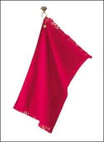 Fringed Fingertip Towel with Corner Grommet and Hookfringed 