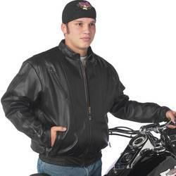 Diamond Plate&trade; Solid Genuine Leather Men&apos;s Motorcycle Jacketdiamond 