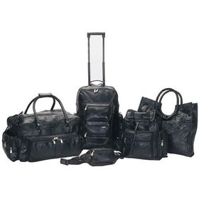 Maxam&reg; 5pc Italian Mosaic&trade; Design Genuine Lambskin Leather Luggage Set