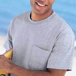 Fruit of the Loom heavy cotton 100% cotton pocket tee Color: ATHLETIC HEATHER 2XLfruit 