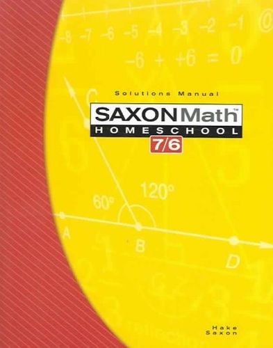 Saxon Math Homeschool 7/6saxon 