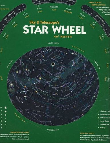 Sky & Telescope's Star Wheel 40 Degrees Northsky 