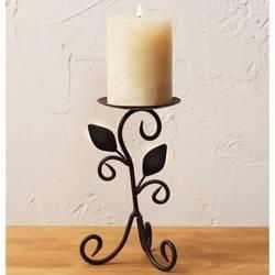 Luca Bella Home&trade; Scroll Leaf Pillar Holder