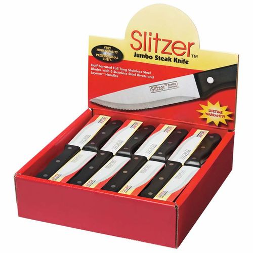 Slitzer&trade; 48pc Jumbo Steak Knives in Countertop Displayslitzer 