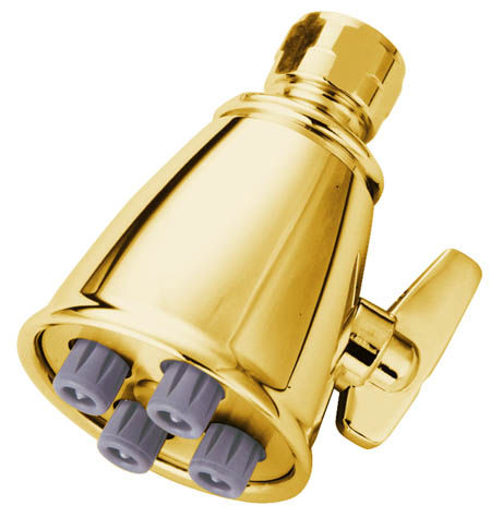 Kingston Brass 4 Spray Nozzles Power Jet Shower Head K137A2, Polished Brass
