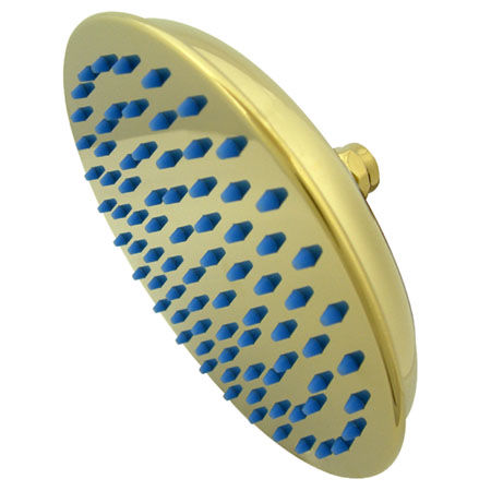 Kingston Brass 8 in. Diameter Brass Shower Head K158A2, Chrome with Polished Brass Accents