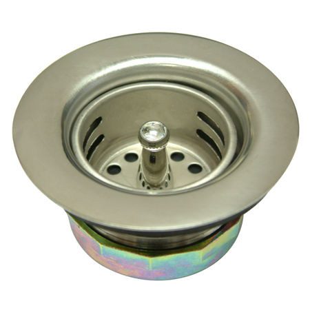 Kingston Brass Bar Sink Flange & Waste Strainer K461, Brushed Nickel