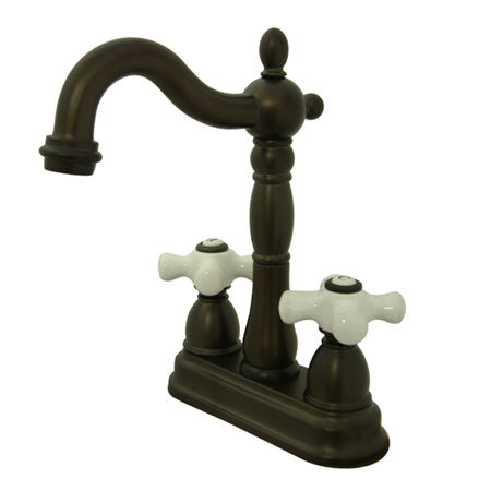 Kingston Brass Two Handle 4 in. Centerset Bar Faucet KB1495PX, Oil Rubbed Bronze