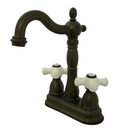 Kingston Brass Two Handle 4 in. Centerset Bar Faucet KB1495PX, Oil Rubbed Bronzekingston 