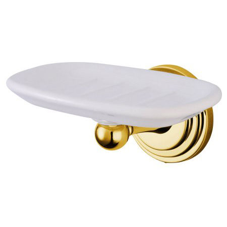 Kingston Brass Decorative Wall to Mount Soap Dish BA2715PB, Polished Brass