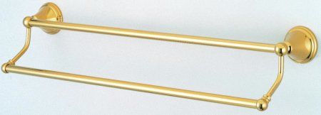 Kingston Brass GOVERNOR 24 in. Dual Towel Bar BA2973PB, Polished Brass