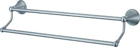 Kingston Brass 24 in. Dual Decorative Towel Bar BA2973SN, Satin Nickel