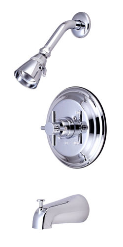Kingston Brass Pressure Balance Tub & Shower Faucet KB2631DX, Chrome