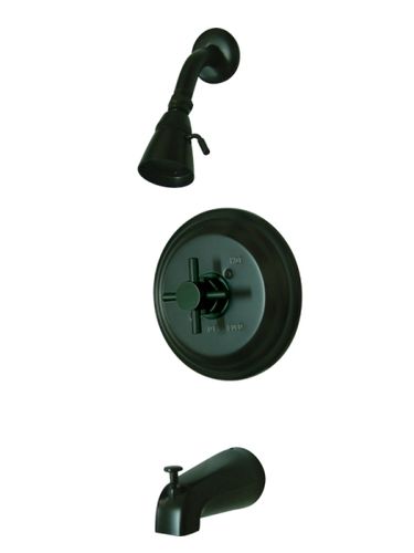 Kingston Brass Pressure Balance Tub & Shower Faucet KB2635DX, Oil Rubbed Bronze