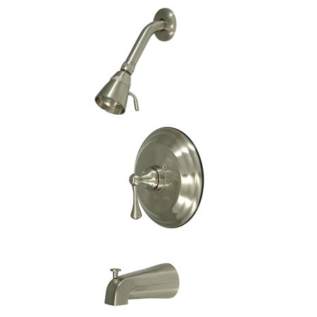 Kingston Brass Pressure Balance Tub & Shower Faucet KB2638BL, Satin Nickel