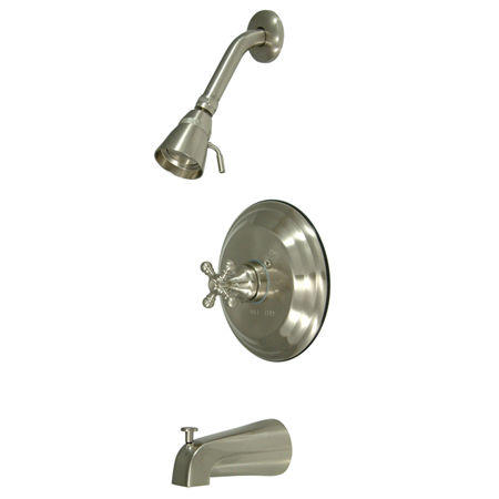 Kingston Brass Pressure Balance Tub & Shower Faucet KB2638BX, Satin Nickel