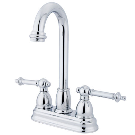 Kingston Brass Two Handle 4 in. Centerset Bar Faucet KB3491TL, Chrome