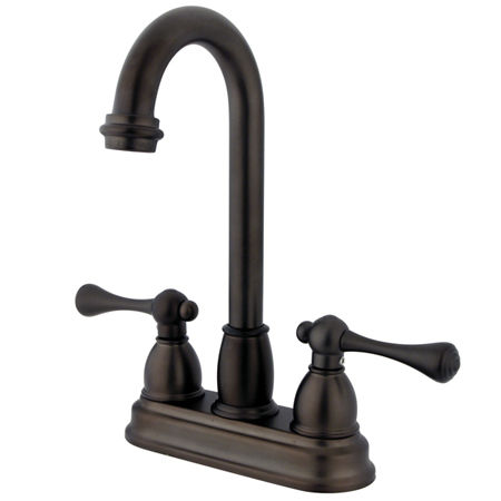 Kingston Brass Two Handle 4 in. Centerset Bar Faucet KB3495BL, Oil Rubbed Bronze