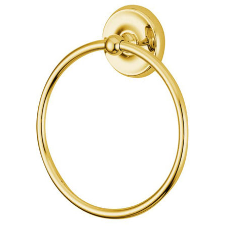 Kingston Brass Classic Towel Ring BA314PB, Polished Brass