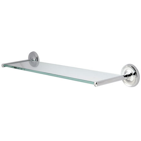 Kingston Brass Decorative Glass Shelf BA319C, Chrome