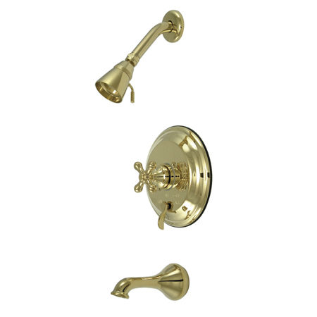 Kingston Brass Pressure Balance Tub & Shower Faucet KB36320AX, Polished Brass