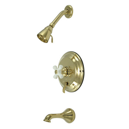 Kingston Brass Pressure Balance Tub & Shower Faucet KB36320PX, Polished Brass
