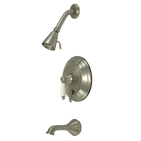 Kingston Brass Pressure Balance Tub & Shower Faucet KB36380PL, Satin Nickel