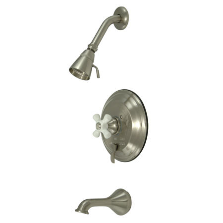 Kingston Brass Pressure Balance Tub & Shower Faucet KB36380PX, Satin Nickel