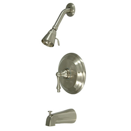 Kingston Brass Pressure Balance Tub & Shower Faucet KB3638AL, Satin Nickel