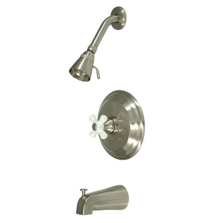 Kingston Brass Pressure Balance Tub & Shower Faucet KB3638PX, Satin Nickel