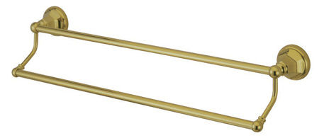 Kingston Brass 24 in. Dual Decorative Towel Bar BA4813PB, Polished Brass