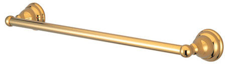 Kingston Brass 24 in. Decorative Towel Bar BA5561PB, Polished Brass