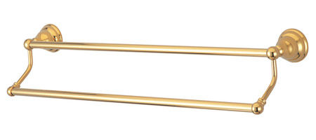 Kingston Brass 24 in. Dual Decorative Towel Bar BA5563PB, Polished Brass