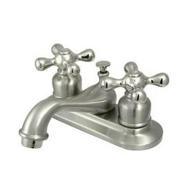 Kingston Brass 4 in. Center Lavatory Faucet KB608AX, Satin Nickel