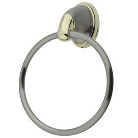 Kingston Brass Megellan II Towel Ring BA624SNPB, Satin Nickel with Polished Brass Accentskingston 