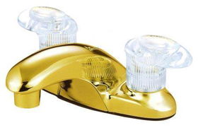 Kingston Brass Two Handle 4 in. Centerset Lavatory Faucet KB6152LP, Polished Brass