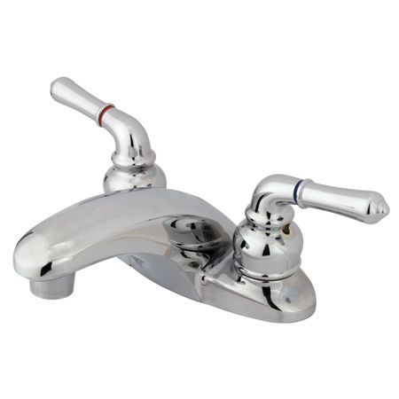 Kingston Brass Two Handle 4 in. Centerset Lavatory Faucet KB621LP, Chrome