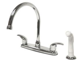 Kingston Brass 8 in. Center Kitchen Faucet with Side Sprayer KB6791LL, Chrome