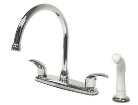 Kingston Brass 8 in. Center Kitchen Faucet with Side Sprayer KB6791LL, Chromekingston 