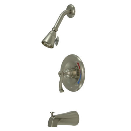 Kingston Brass Presure Balanced Tub Shower Faucet KB8638FL, Satin Nickel