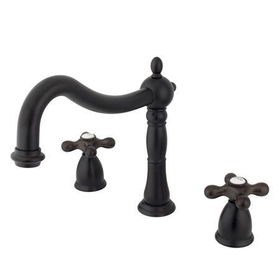 Kingston Brass Two Handle 8 in. to 16 in. Widespread Roman Tub Filler KS1345AX, Oil Rubbed Bronze